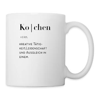 Koch Kochen Sprüche Beruf lustig Leidenschaft cool - Tasse - Weiß - Rechts