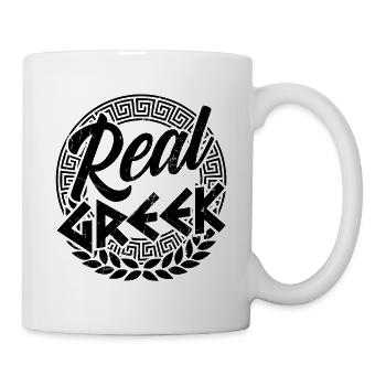 Echter Grieche Geschenkidee - Tasse - Weiß - Rechts