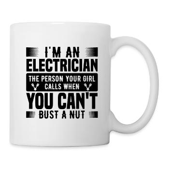 Elektriker Geschenk - Tasse - Weiß - Rechts