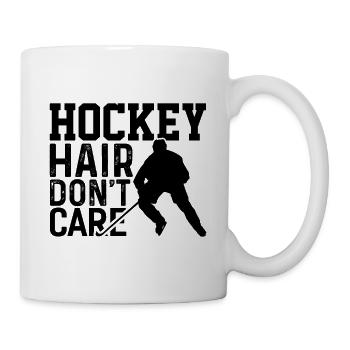Cheveux de hockey Je me fiche des joueurs de hockey - Mug blanc - blanc - Droite