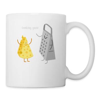 Looking Roste Käse Pun Humor - Tasse - Weiß - Rechts