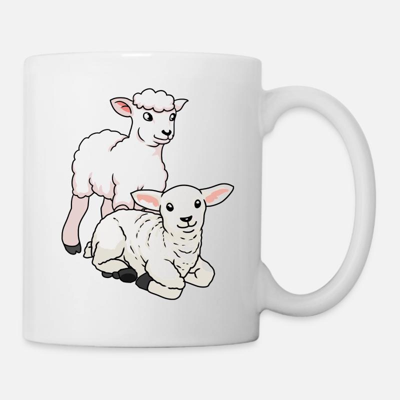 Sheep Easter lamb farm animals kids wool - Mug - white