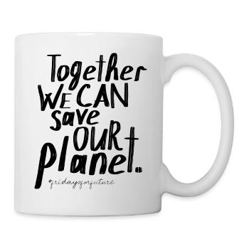 fridays for future | Together save our Planet - Mug blanc - blanc - Droite