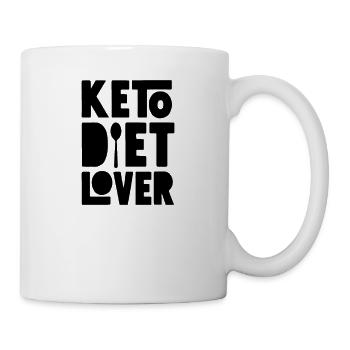 Keto-Diät Kohlenhydrate Keto Diät Fitness - Tasse - Weiß - Rechts