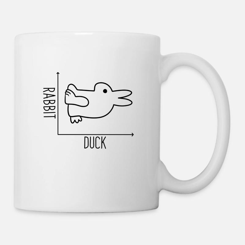 Duck x Rabbit Graph Ente x Kaninchen Graph - Mug - white