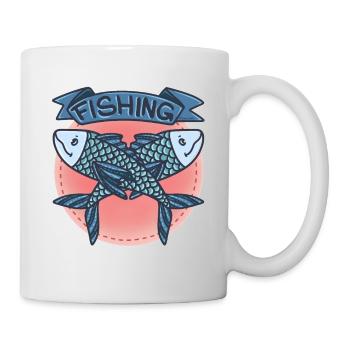 Fishing Fish Lake River Pond Fin Bait Gift - Mug - white - Right