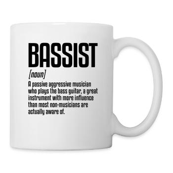 Bassist Definition | Bass instrument, bass guitar - Mug - white - Right