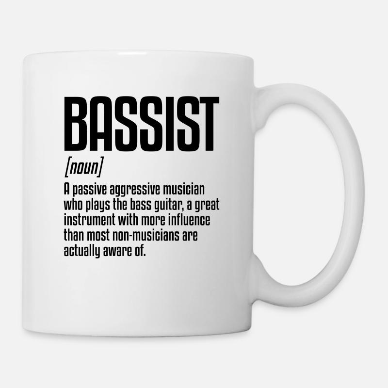 Définition du bassiste | Instrument basse, guitare basse - Mug blanc - blanc