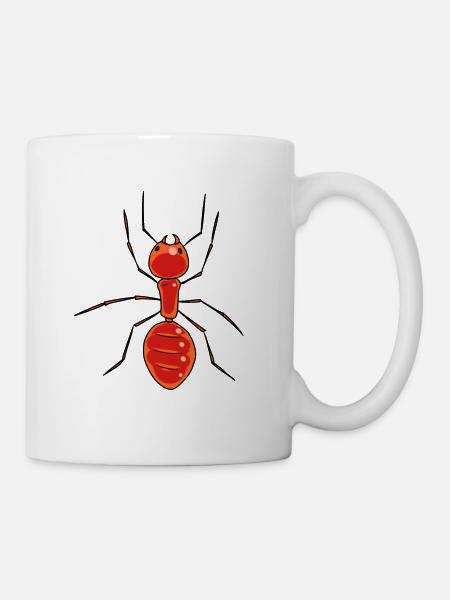 Ameise Insekten Insekt Waldtiere Waldbewohner Kind - Tasse - Weiß