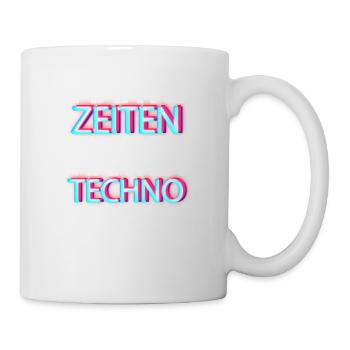 Harte Zeiten erfordern harten Techno Rave Beat - Tasse - Weiß - Rechts