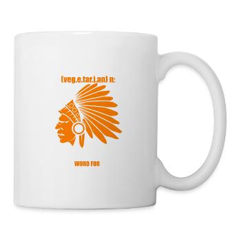 Vegetarian Funny Indian Bad Hunter Gift - Mug - white - Right