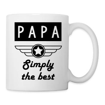 Papa Fête des Pères Naissance Bébé Anniversaire - Mug blanc - blanc - Droite
