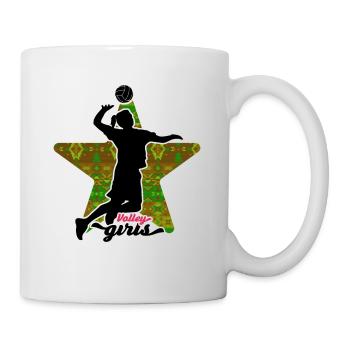 Women Volleyball Ball Sport Training Gift - Mug - white - Right