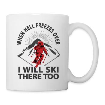 Ski d'enfer drôle - Mug blanc - blanc - Droite