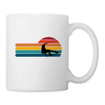 Silhouette de wakeboard - Mug blanc - blanc - Droite