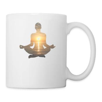 Yoga Fitness T-Shirt Femme Méditation Namaste Pose - Mug blanc - blanc - Droite
