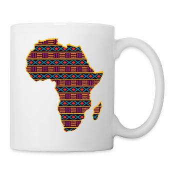 Modèle De Carte De L'Afrique T-Shirt Dames Hommes Africain - Mug blanc - blanc - Droite