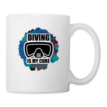 Plongeur plongée est médecine natation femme - Mug blanc - blanc - Droite