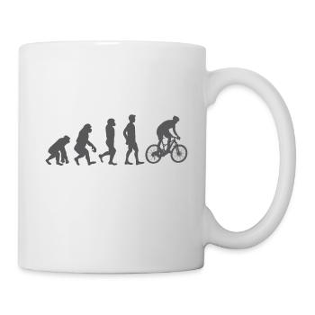 Fahrrad- Shirt Evolution Rennrad Trikot Geschenk - Tasse - Weiß - Rechts