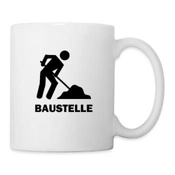 Bauarbeiter Baustelle - Tasse - Weiß - Rechts