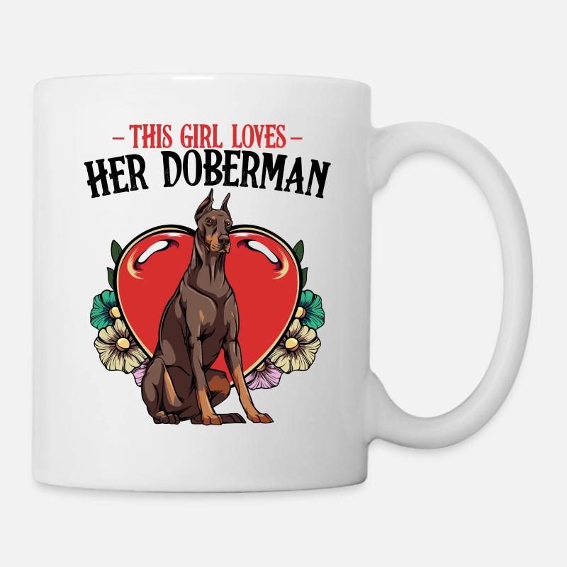 Dobermann - Tasse - Weiß
