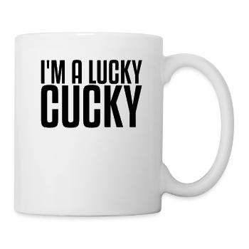 Je suis un chanceux chanceux | Cocu, Cocu, Femme Chaude - Mug blanc - blanc - Droite