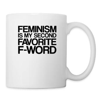 Le féminisme est mon deuxième favori F-Word | féministe - Mug blanc - blanc - Droite