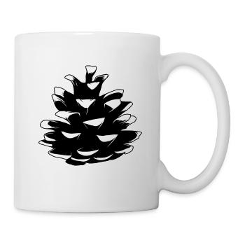 Pommes de pin Pommes de pin Forêt Arbre naturel - Mug blanc - blanc - Droite