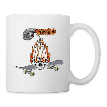Skateboard Turbo Youth Skater Skull - Mug - white - Right