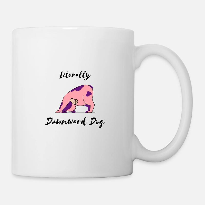 LITERALLY DOWNWARD DOG - Mug - white