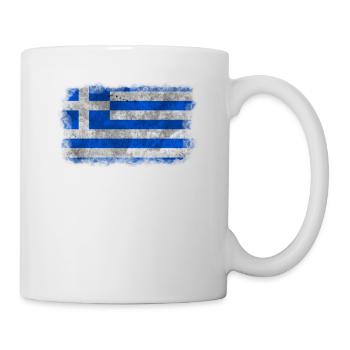 Drapeau grec Cool vacances en famille grecque - Mug blanc - blanc - Droite