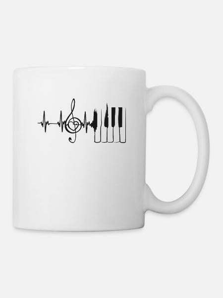 Pianiste, pianiste, piano, piano, - Mug blanc - blanc