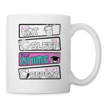 Eat Sleep Anime Repeat - Mug - white - Right