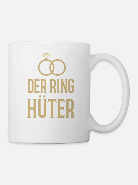 Der Ring Hüter - Lustiges Hochzeitsgeschenk - Tasse - Weiß