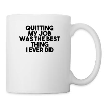 Quitting My Job | Termination, job change, farewell - Mug - white - Right