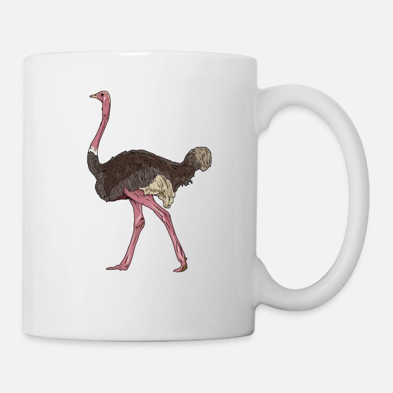 Ostrich Ostrich Bird - Mug - white