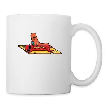 Hotdog Sausage Hot Dog Sunscreen Beach Gift - Mug - white - Right