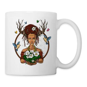 Ayahuasca-Schamanen-Hippie-Wald - Tasse - Weiß - Rechts