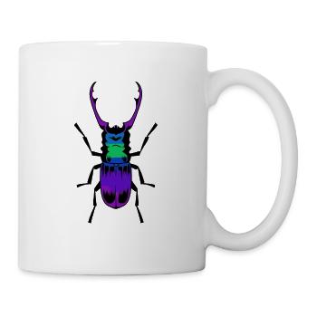 Stag beetle insect insects wings forest animal antlers - Mug - white - Right