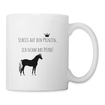 Pour les amoureux des chevaux chient sur les chevaux du prince - Mug blanc - blanc - Droite