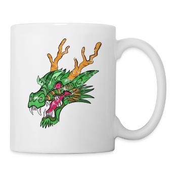 Kali Linux Administrateur de l'ordinateur Tux Dragon Head - Mug blanc - blanc - Droite