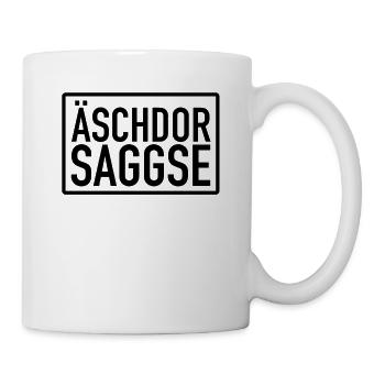 Äschdor Saggse | Echter Sachse, sächsisch, Sachsen - Tasse - Weiß - Rechts