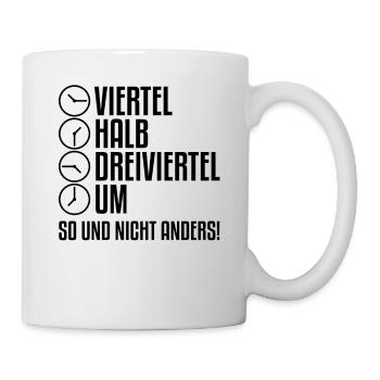 Ossi Uhrzeiten | Ostdeutschland Uhr Osten DDR Zone - Tasse - Weiß - Rechts