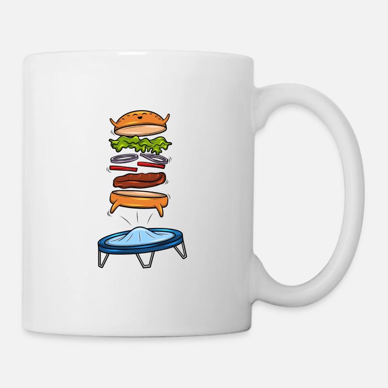 Burger Fast Surpoids Incursing Sport Cadeau - Mug blanc - blanc