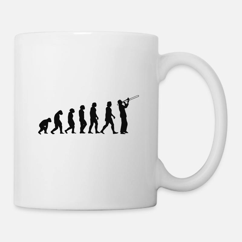 Posaunist Evolution Posaune - Tasse - Weiß