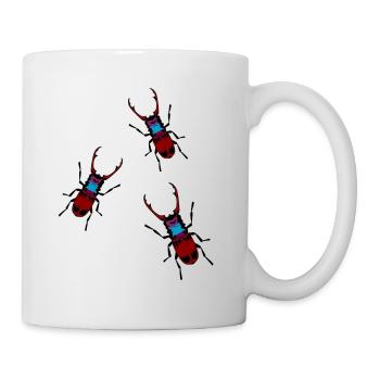 Insects Stag Beetle Insect Antlers Forest animals - Mug - white - Right