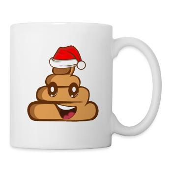 Poop emoticon Funny Christmas Gift - Mug - white - Right