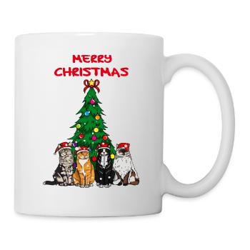 Joyeux Noël Cadeau De Chats De Noël - Mug blanc - blanc - Droite