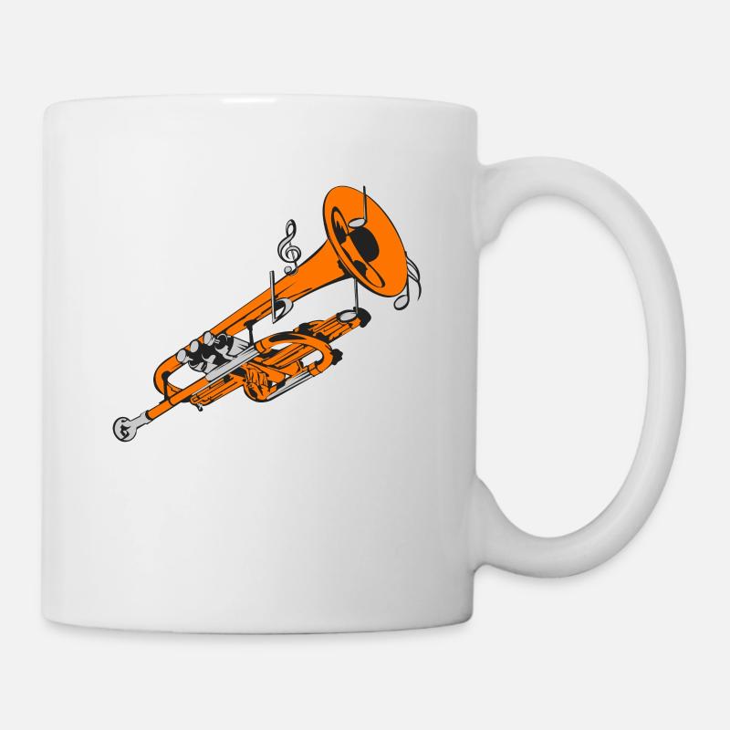 Blasinstrument - Tasse - Weiß