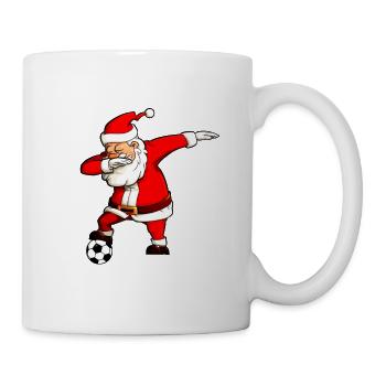 Dabbing Fußball Weihnachtsmann fussball Santa - Tasse - Weiß - Rechts